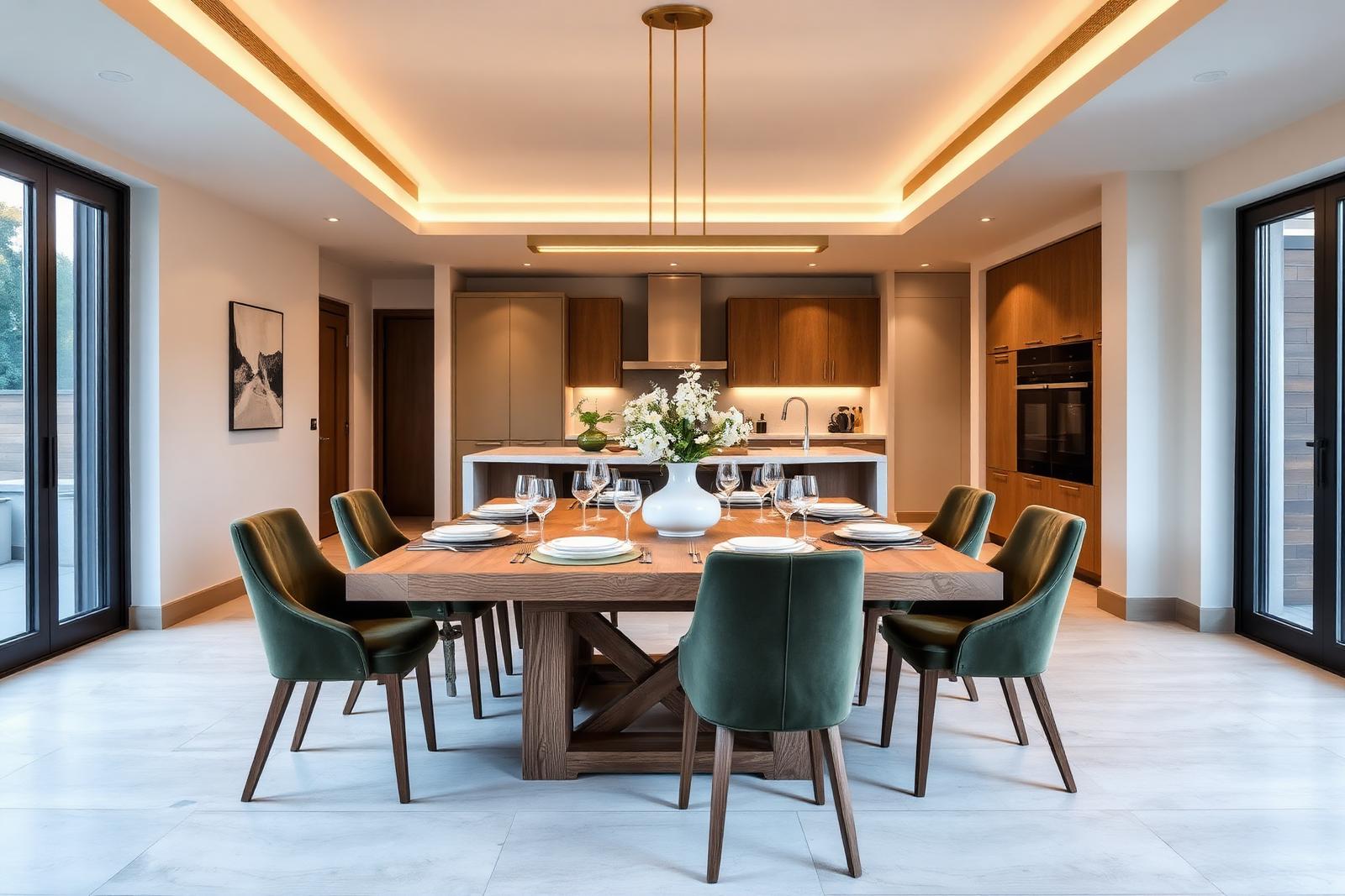 Brass Family Suite — Dining and open kitchen that seats the whole family