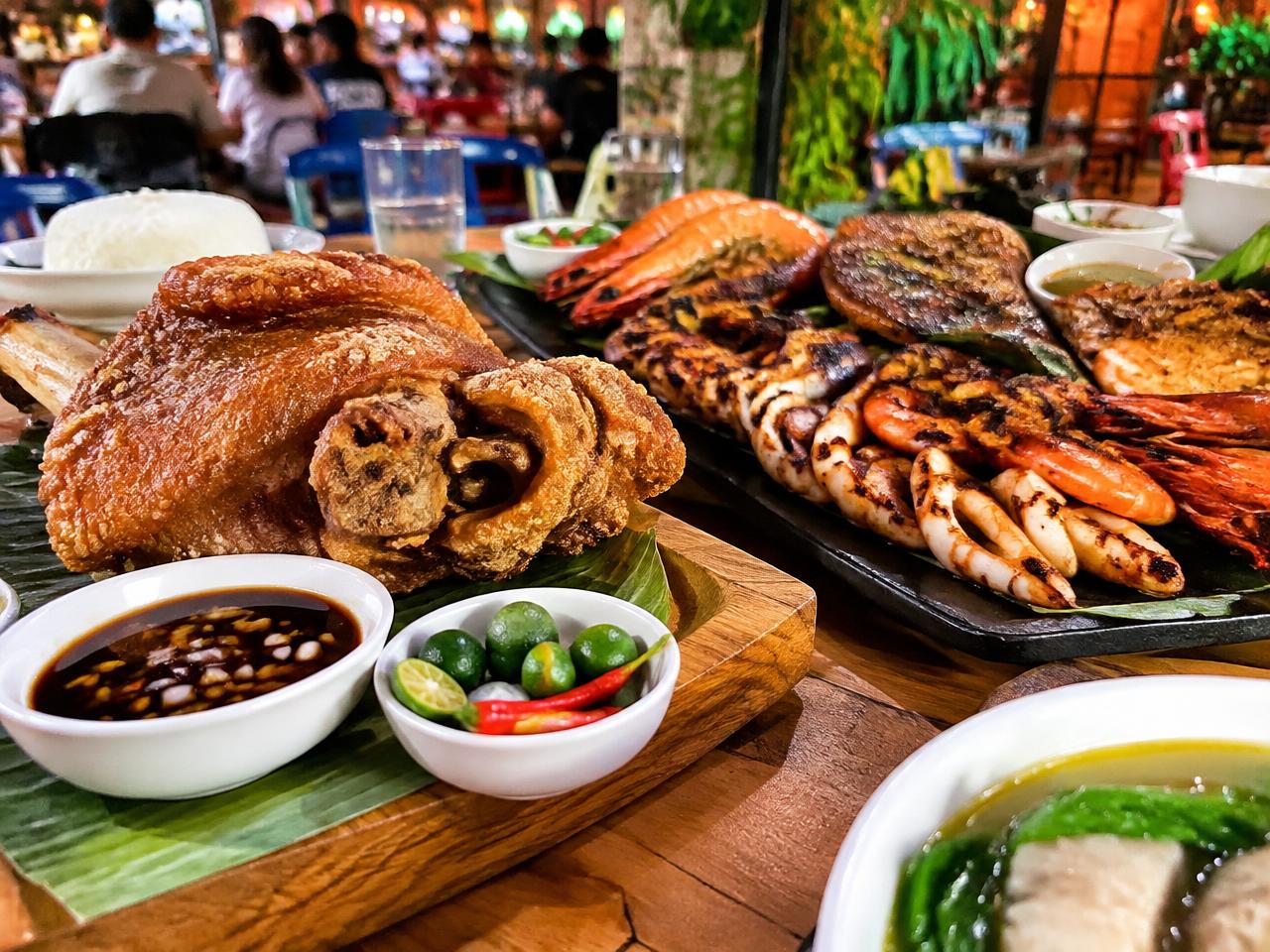 Bob Marlin — Crispy pata and the grilled seafood spread