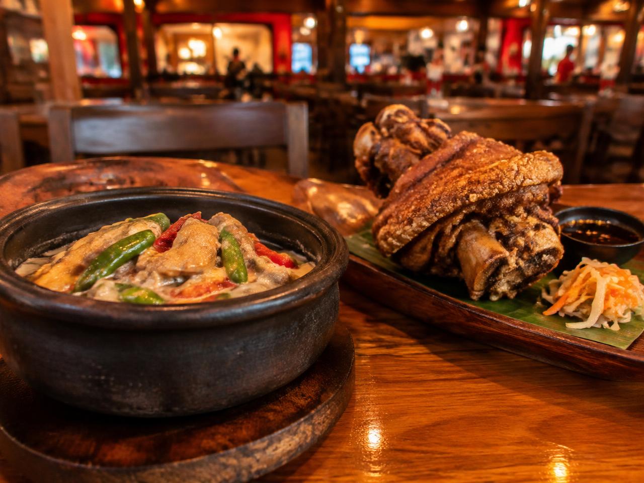 Red Platter — Clay-pot Bicol Express and crispy pata