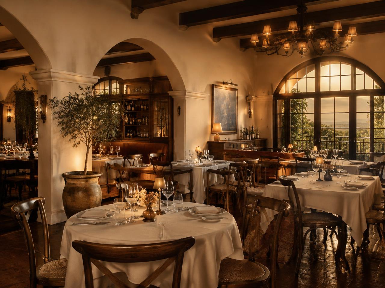 Soledad Restaurant — Arched details and golden evening light