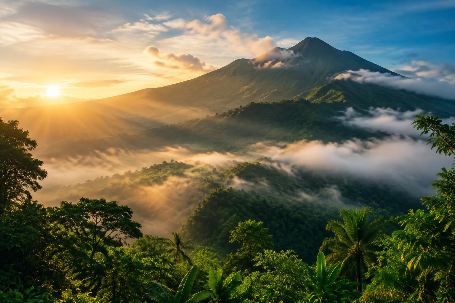 Mount Isarog rising above the forests of Camarines Sur