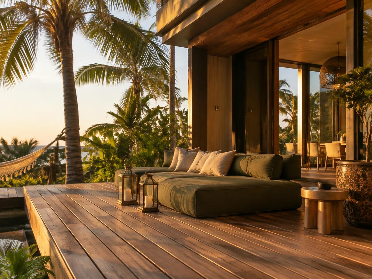 Palma Duplex — Palm-shaded deck for golden-hour evenings